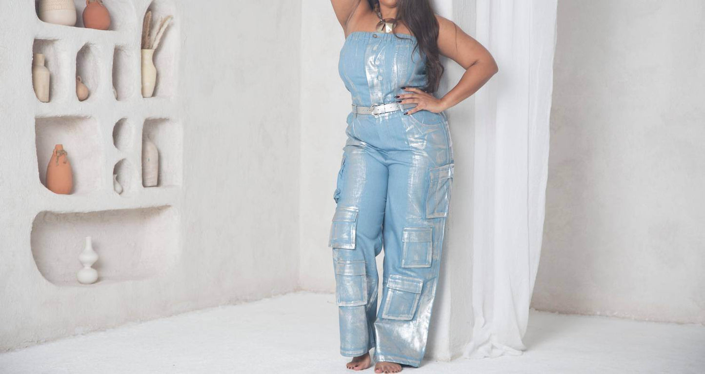 Ariel - Metallic Muse Jumpsuit - Rack Hunt -
