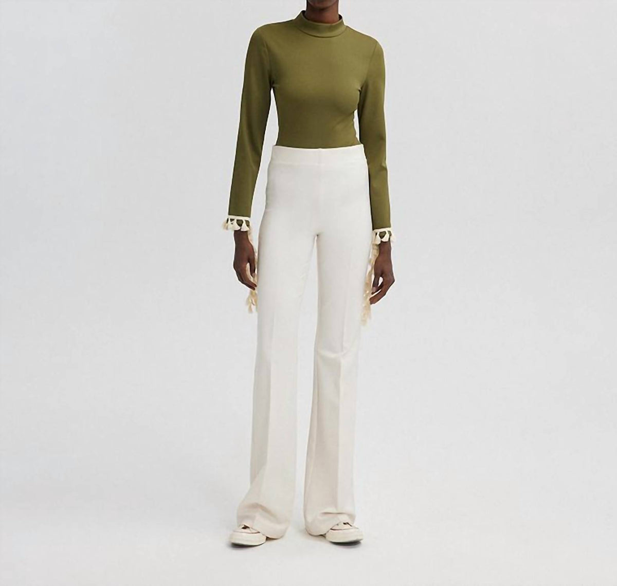 Tassel Detailed Knit Bodysuit