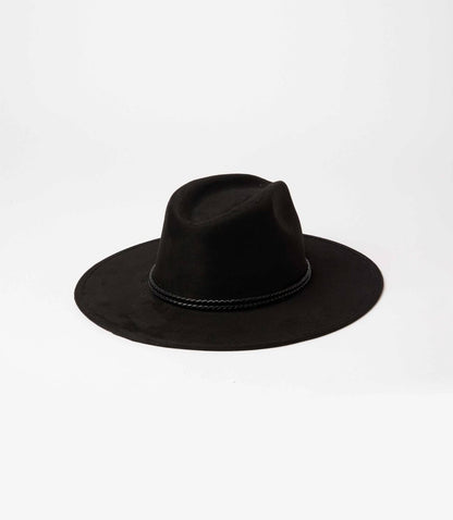 Women's Braided Trim Fedora Hat