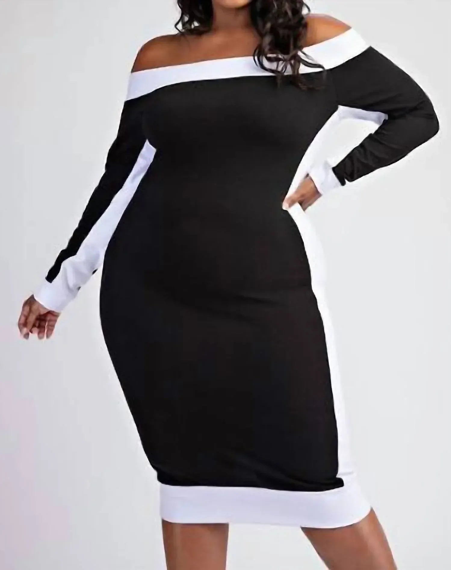 The Curve LA - Off Shoulder Mid Length Dress - Rack Hunt