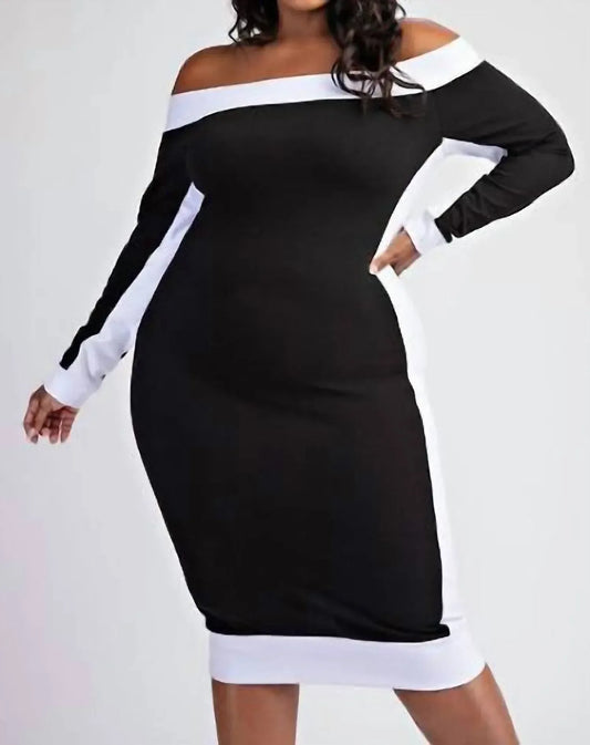 The Curve LA - Off Shoulder Mid Length Dress - Rack Hunt