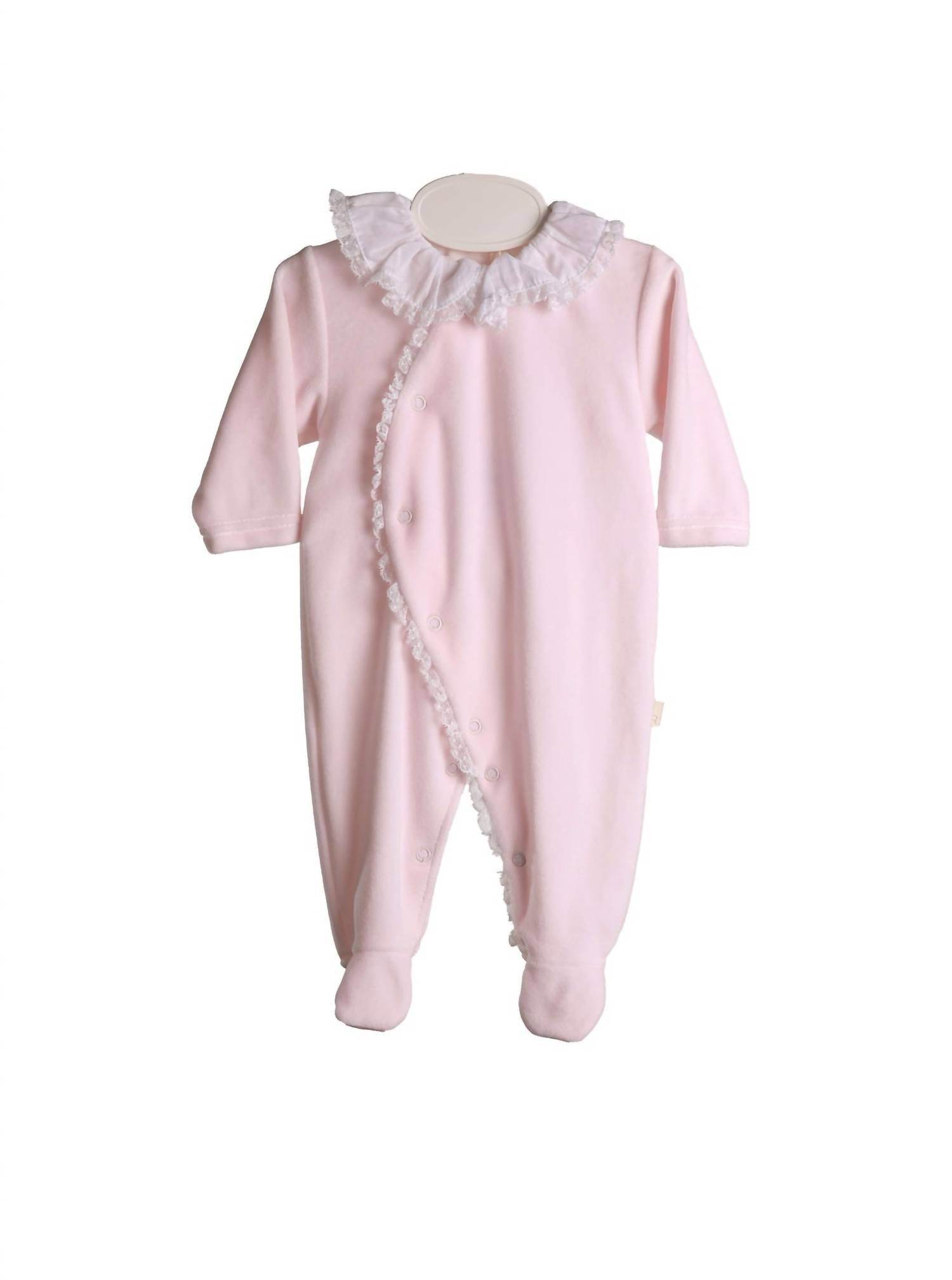 Baby Gi - Girls Ruffled Collar Baby Grow Romper - Rack Hunt -