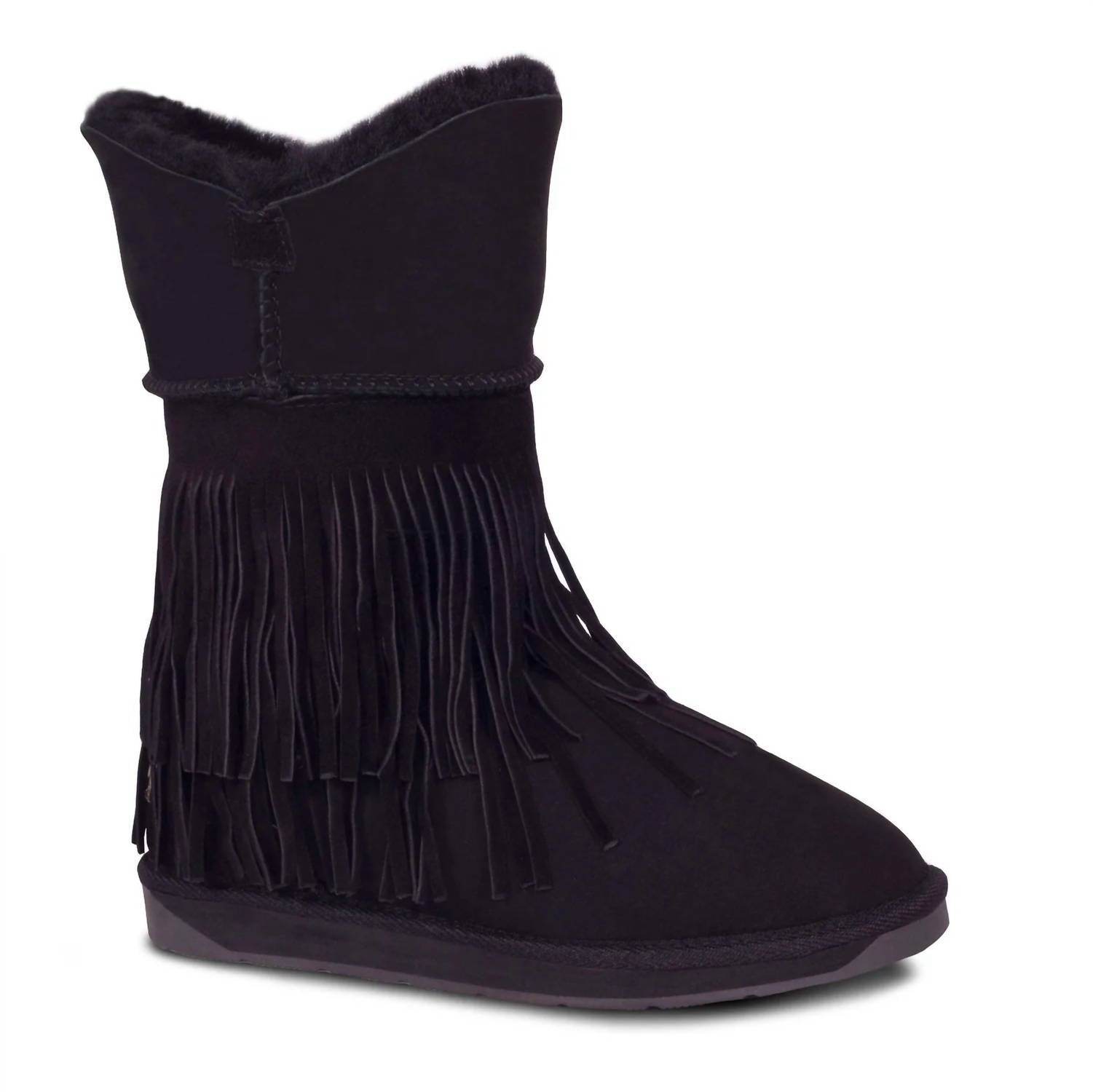 RJ's Fuzzies - Women's Classic Fringed Sheepskin Boot - Rack Hunt