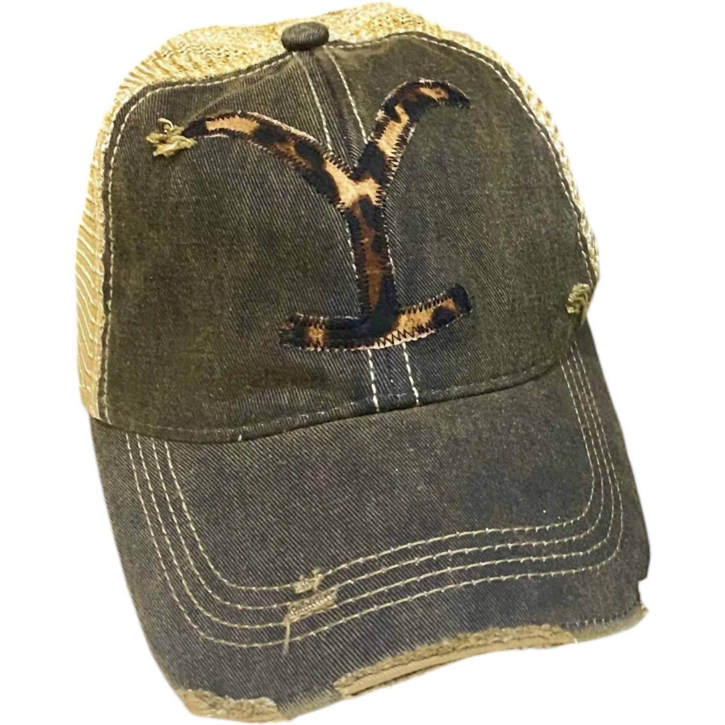 South Texas Treasures - Distressed Yellowstone Trucker Cap - Rack Hunt -