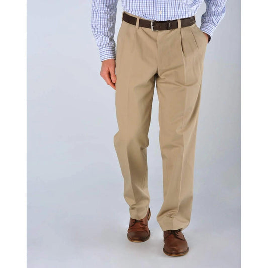 Men's Pleated Classic Fit Vintage Twills Pants