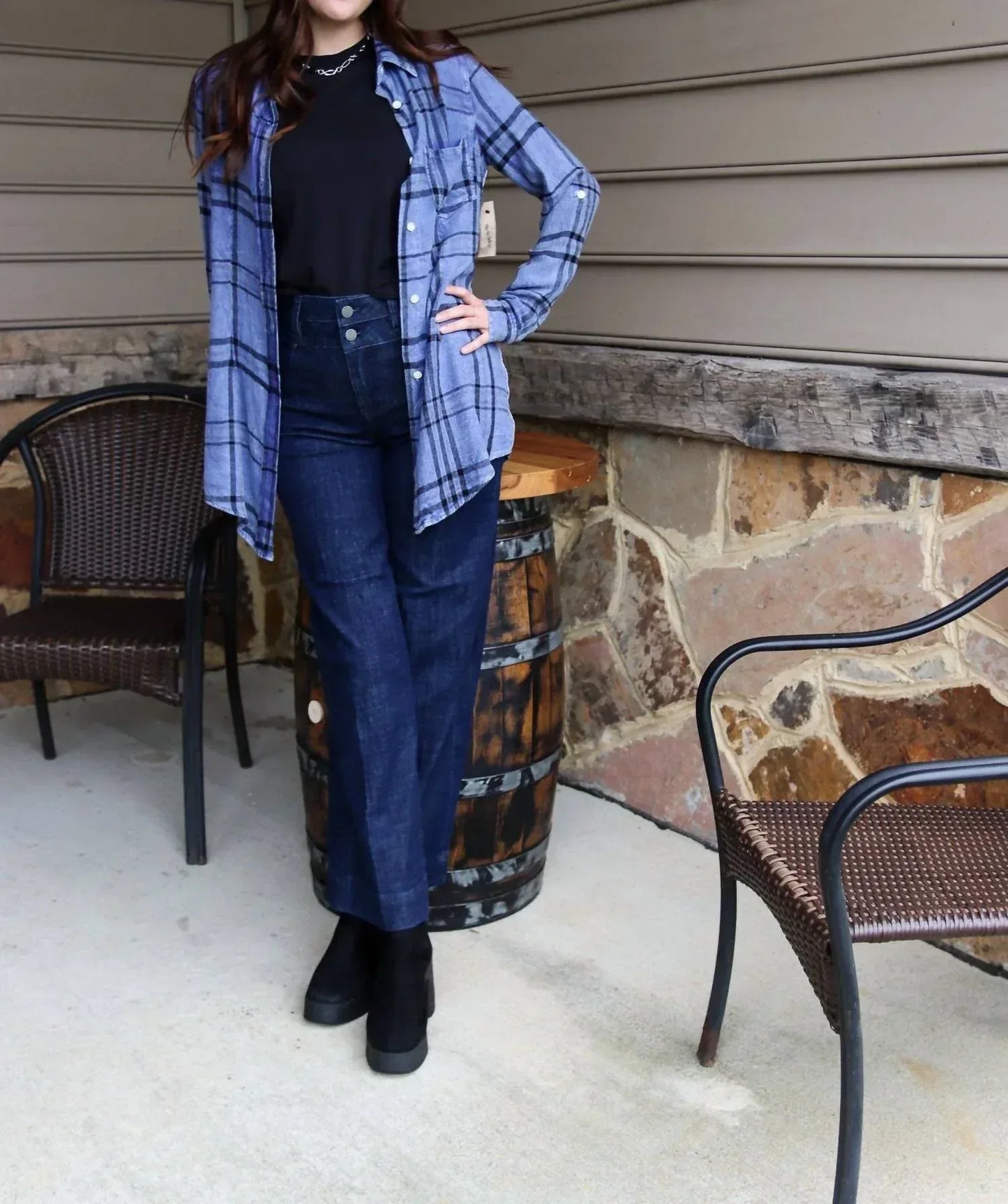 The NU Vintage - Bird Patch Button Up Flannel Top - Rack Hunt