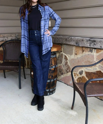 The NU Vintage - Bird Patch Button Up Flannel Top - Rack Hunt