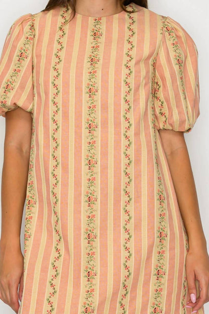 Favorite Vintage Wallpaper Mini Shift Dress