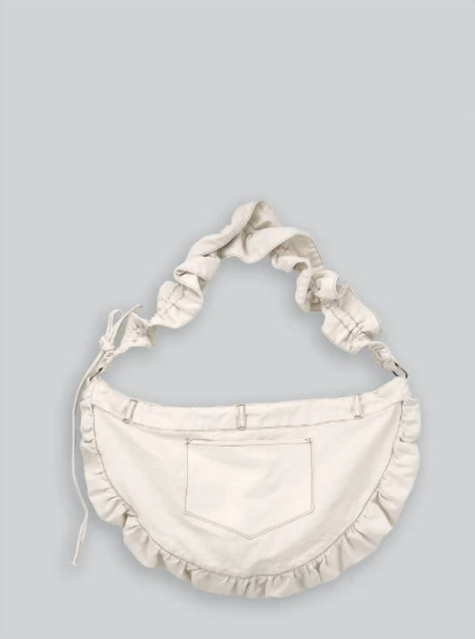 Women's Ruffle Denim Crossbody Bag