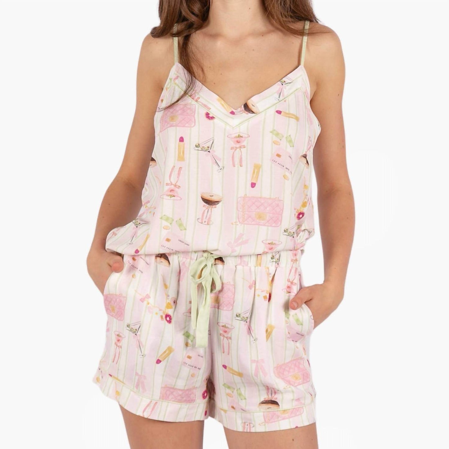 Imbali Charleston - Girly Things Strappy Camisole Pajama Set - Rack Hunt
