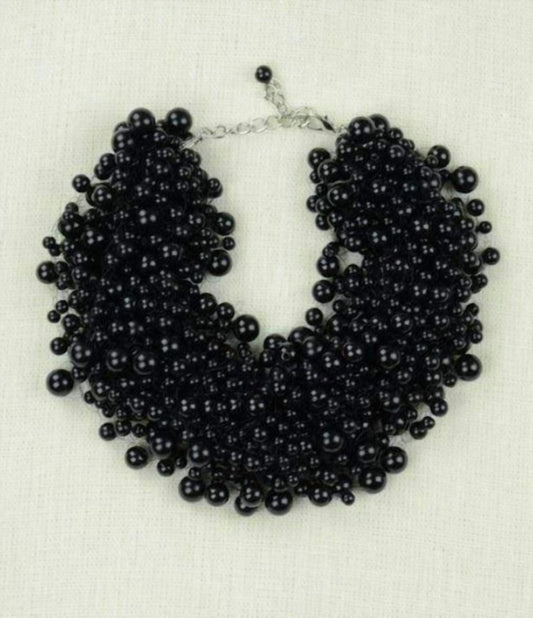 Women's Onyx Cluster Necklace