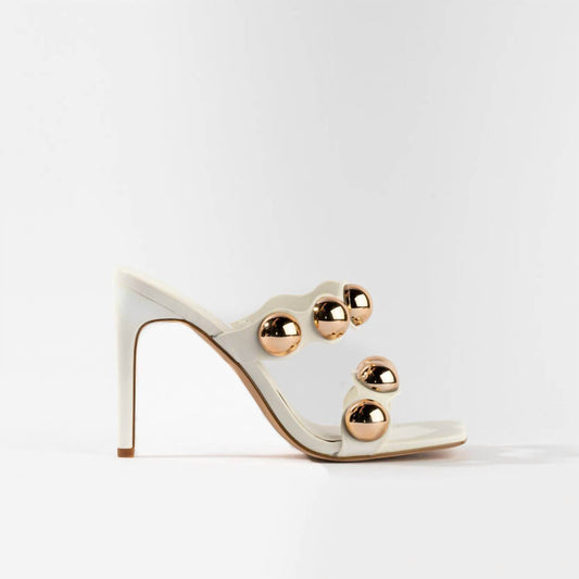 Anne Michelle - Women's Dome Stud Double Strap Heeled Sandal - Rack Hunt -