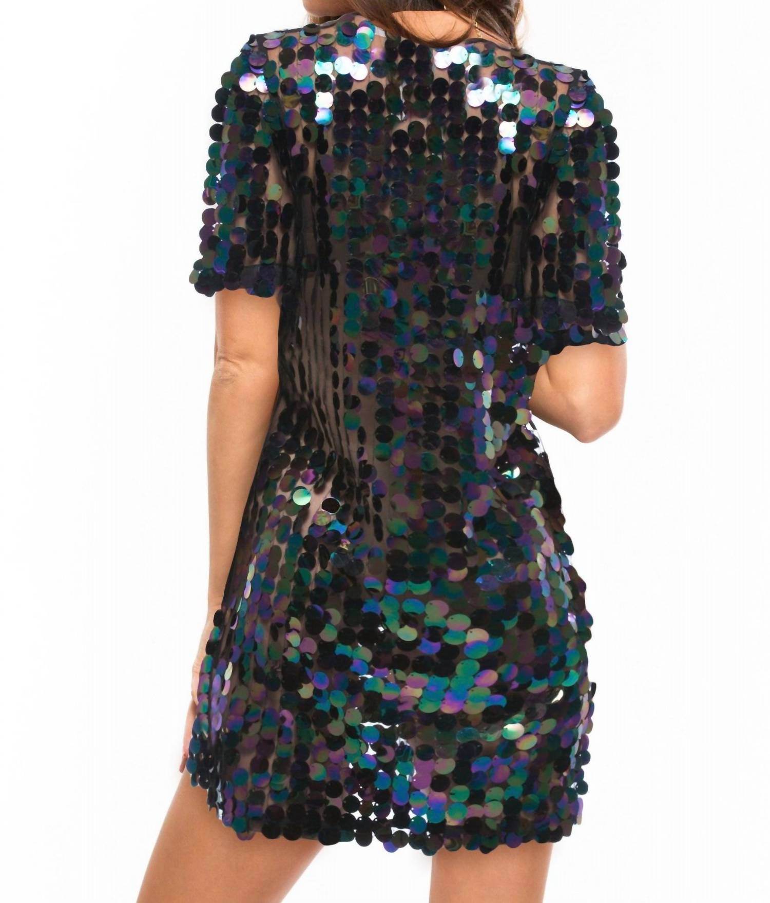 Oh My Love - Funky Town Sequin Mini Dress - Rack Hunt -