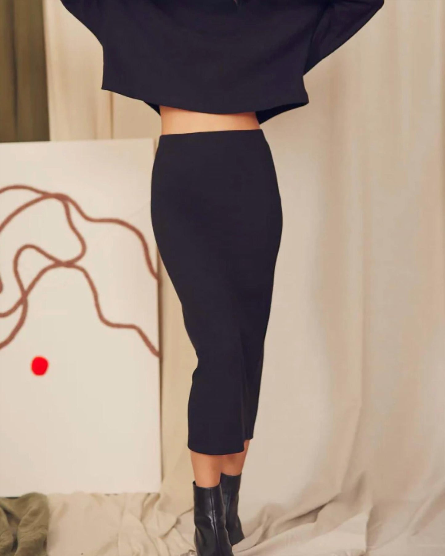 Organic Cotton Midi Skirt