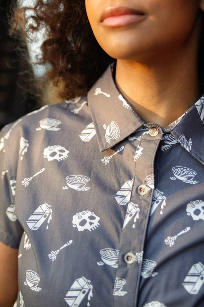 Unisex Cereal Killer Casual Button Down Shirt