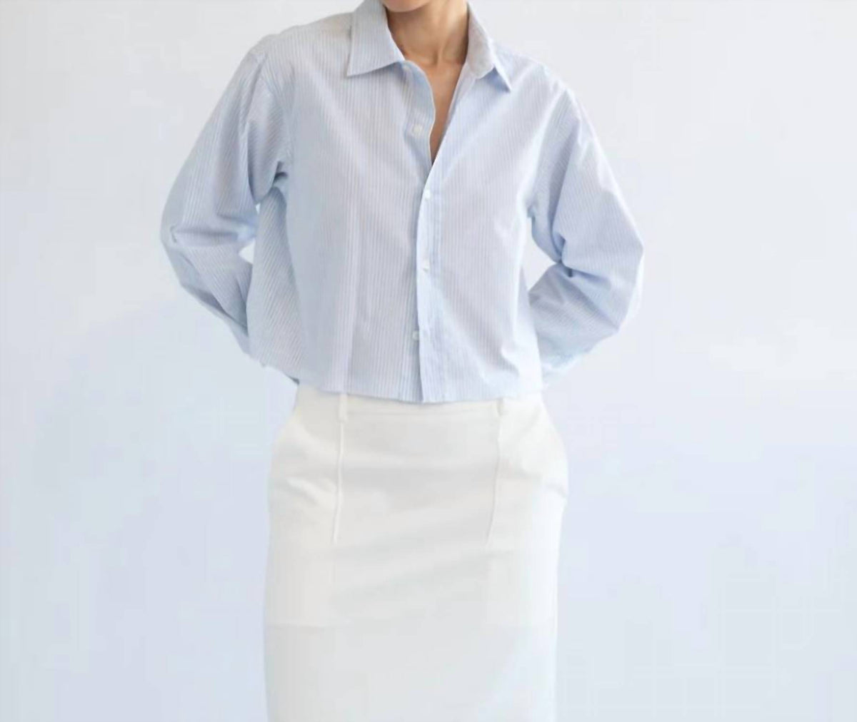 Women's Cropped Long Sleeve Shirt