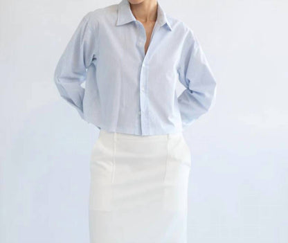 Women's Cropped Long Sleeve Shirt
