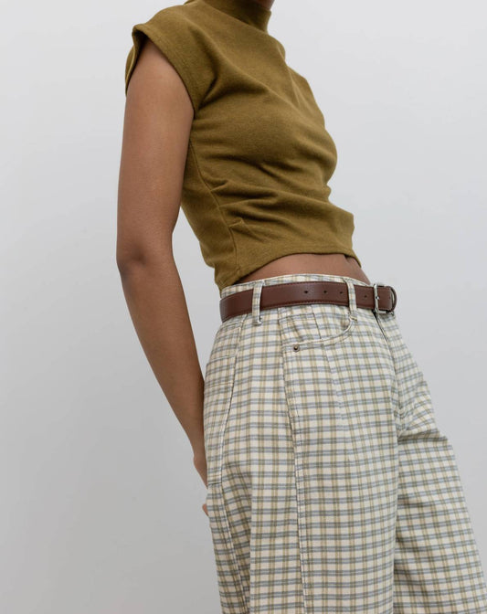 Women's Classic Leather Square Belt
