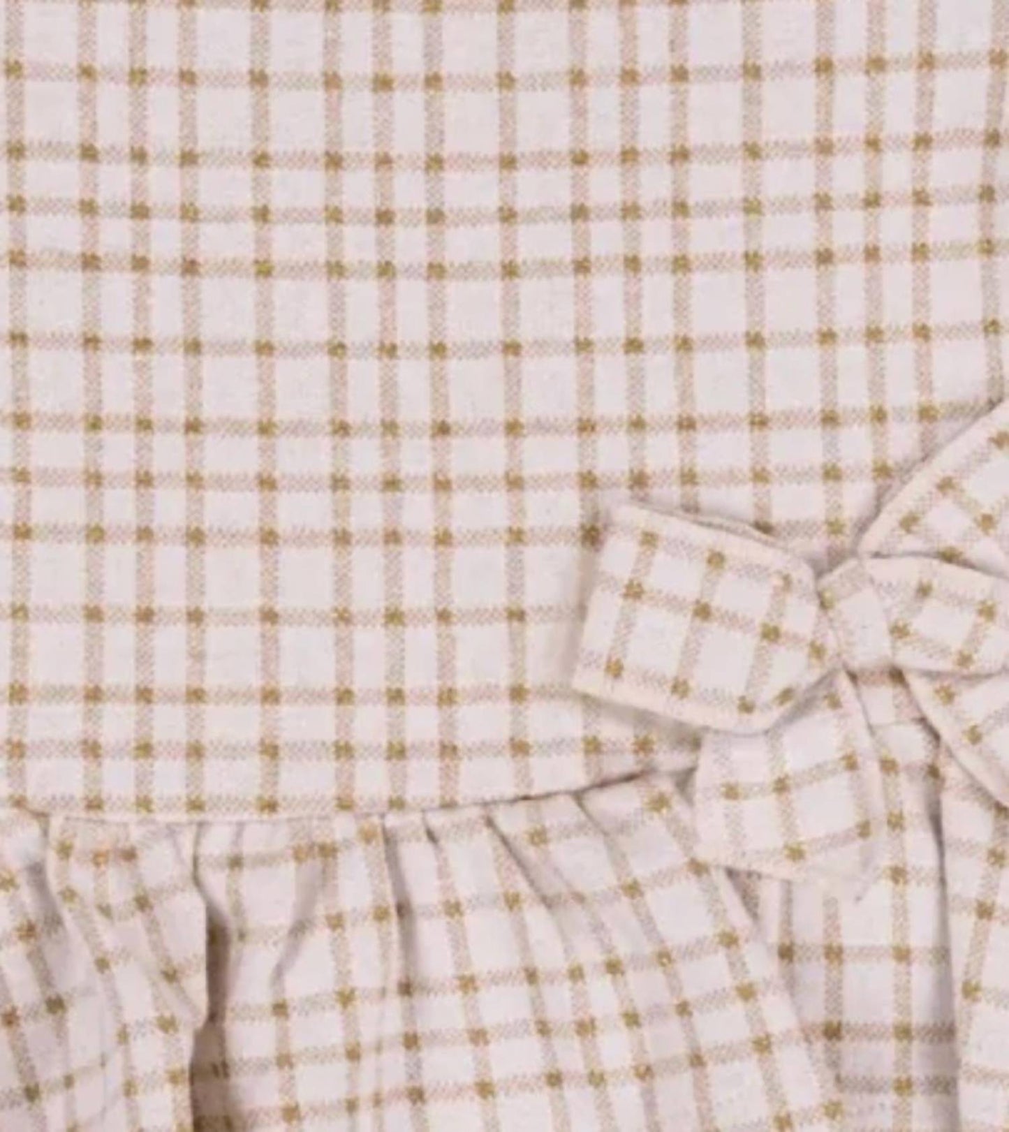 Girls' Long Sleeve Metallic Plaid Knit Dress