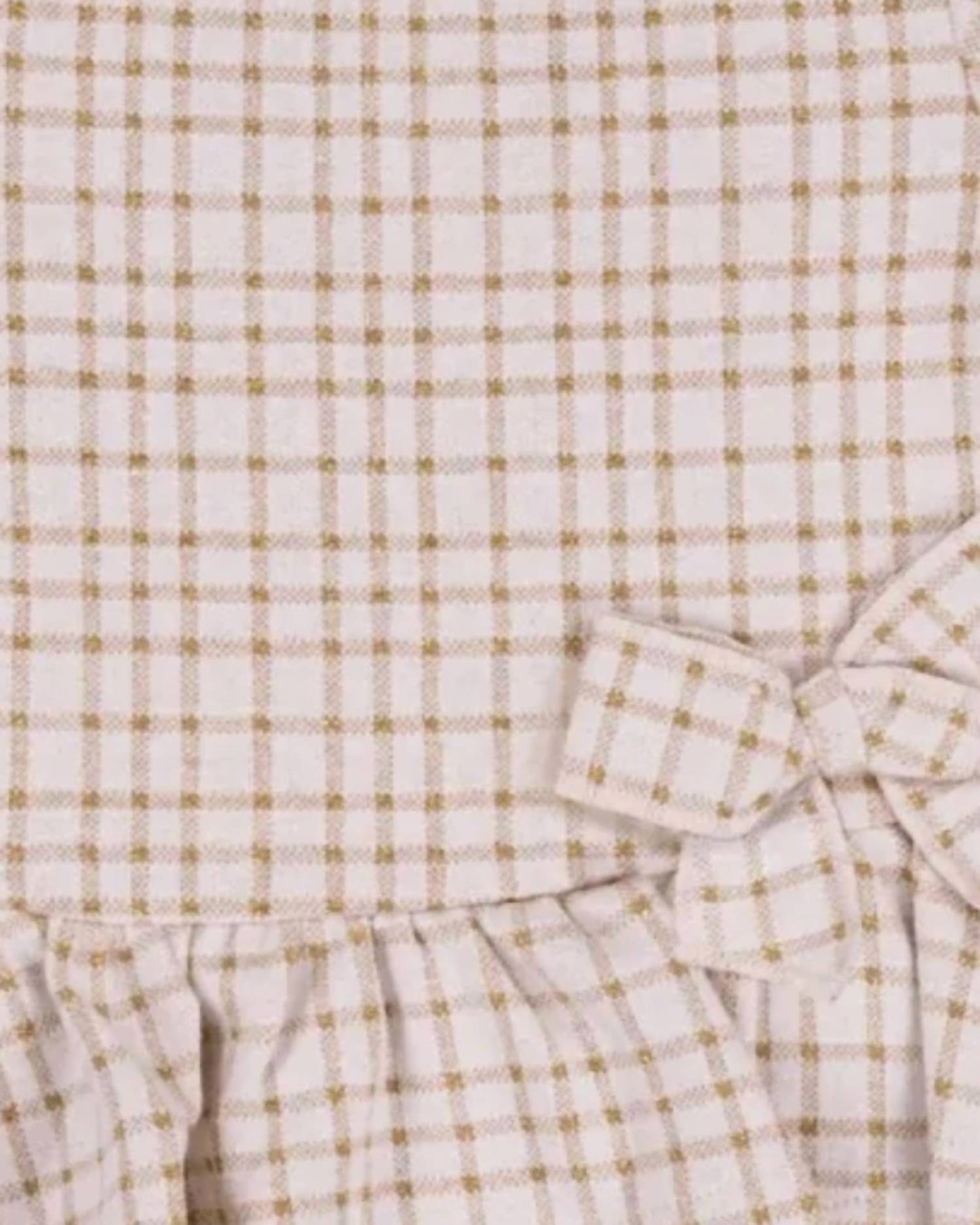 Girls' Long Sleeve Metallic Plaid Knit Dress