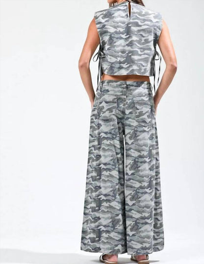 Waist Drawstring Wide Pants