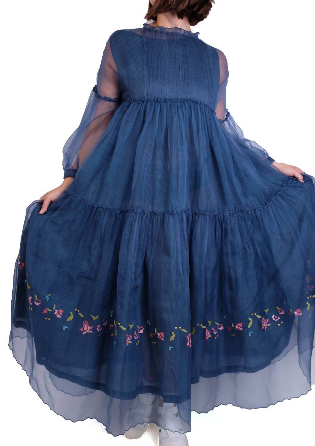 EKA Design Studio - Overlay Embroidered Tiered Dress - Rack Hunt -