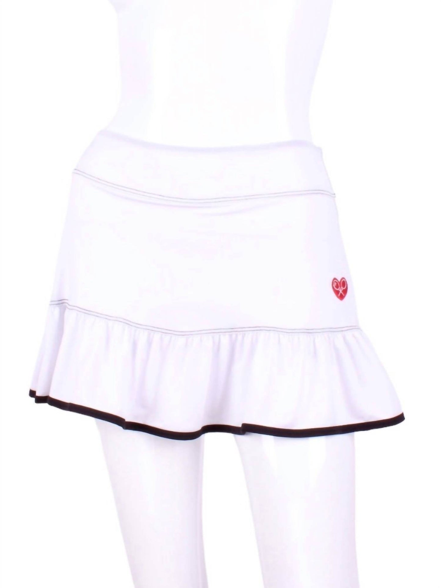 Love Love Tennis - Women's Ruffle Tennis Skirt With Black Trim - Rack Hunt