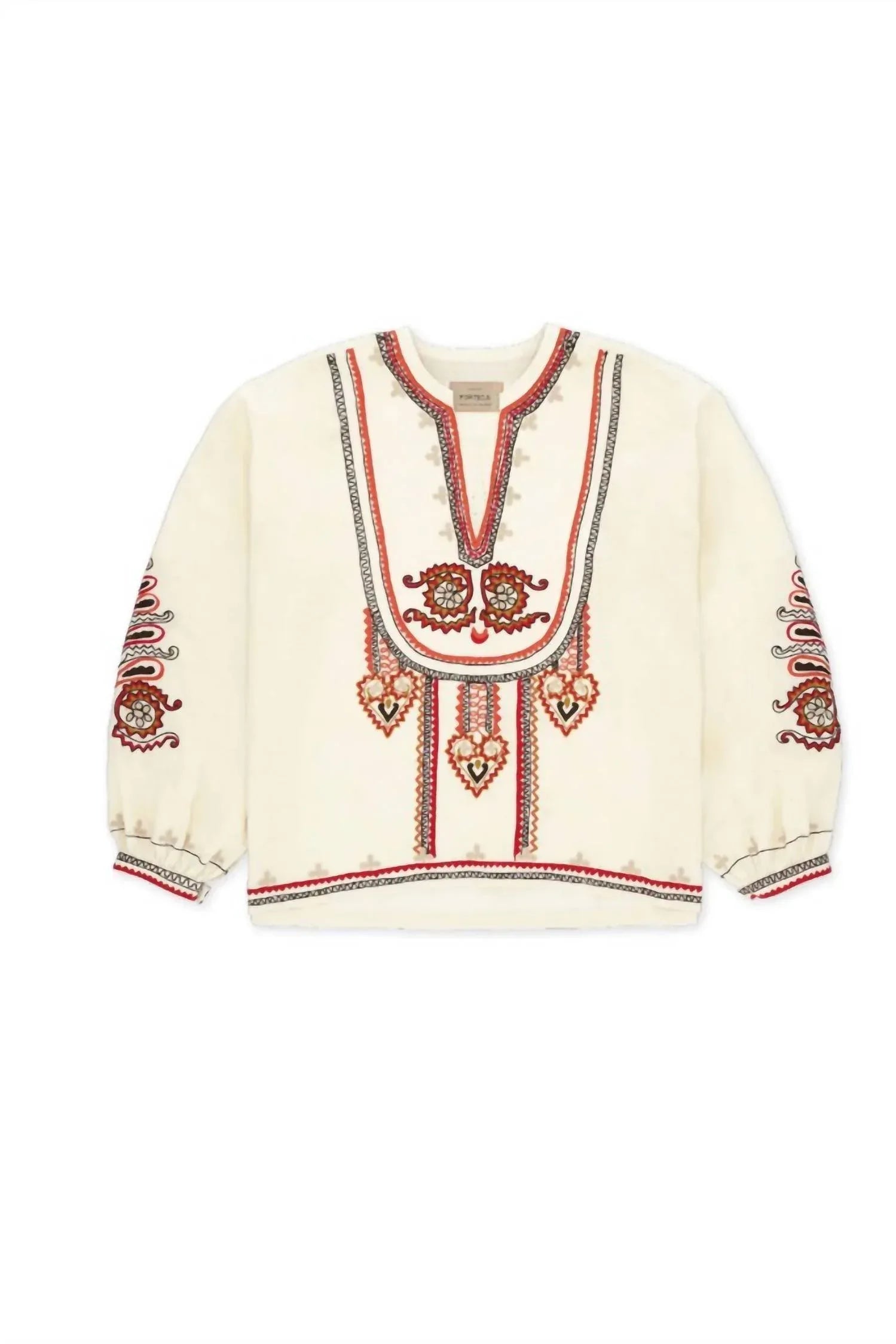 Fortela - Embroidered Long Sleeve Blouse - Rack Hunt
