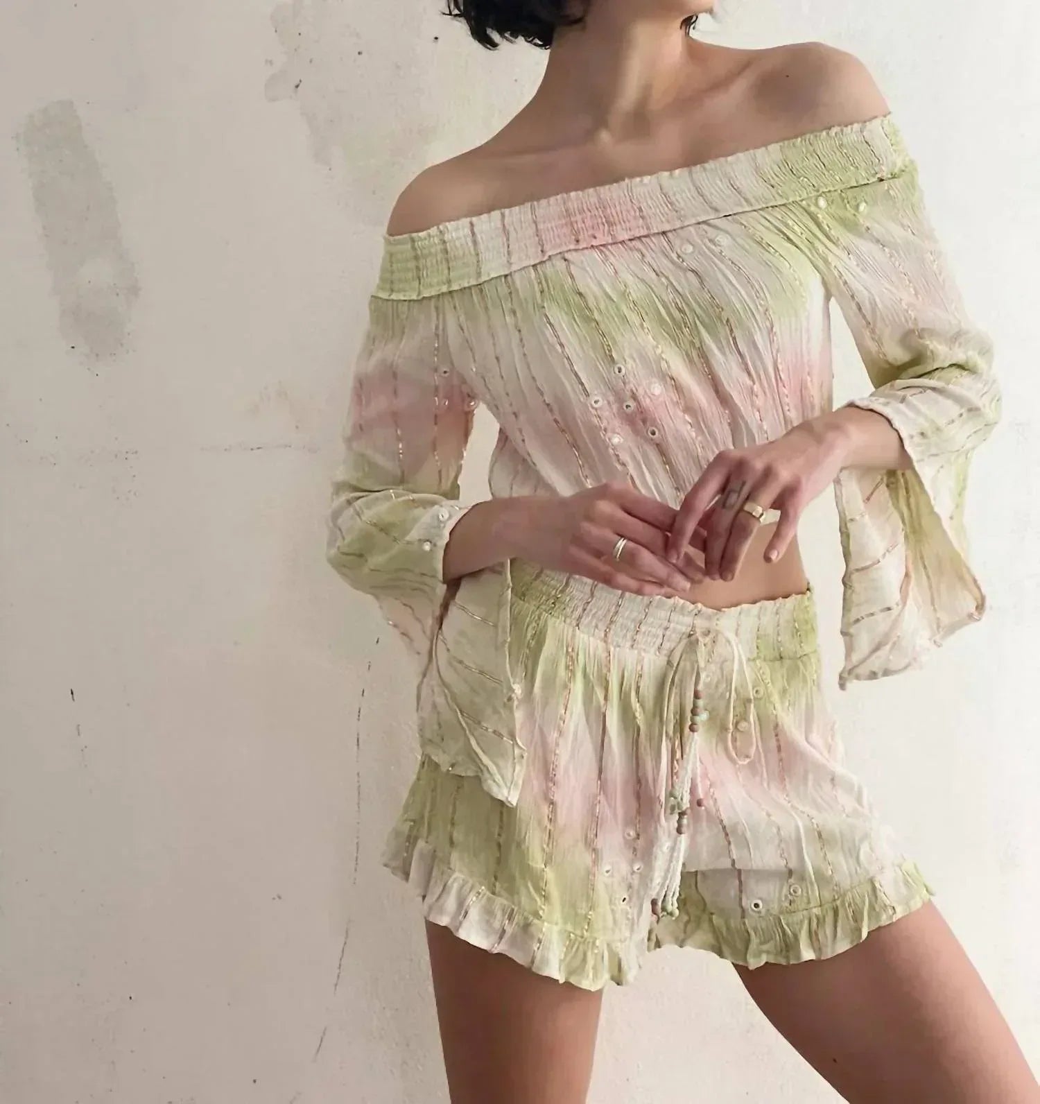 Boho Madrid - Women's Glimmer Shorts Set - Rack Hunt