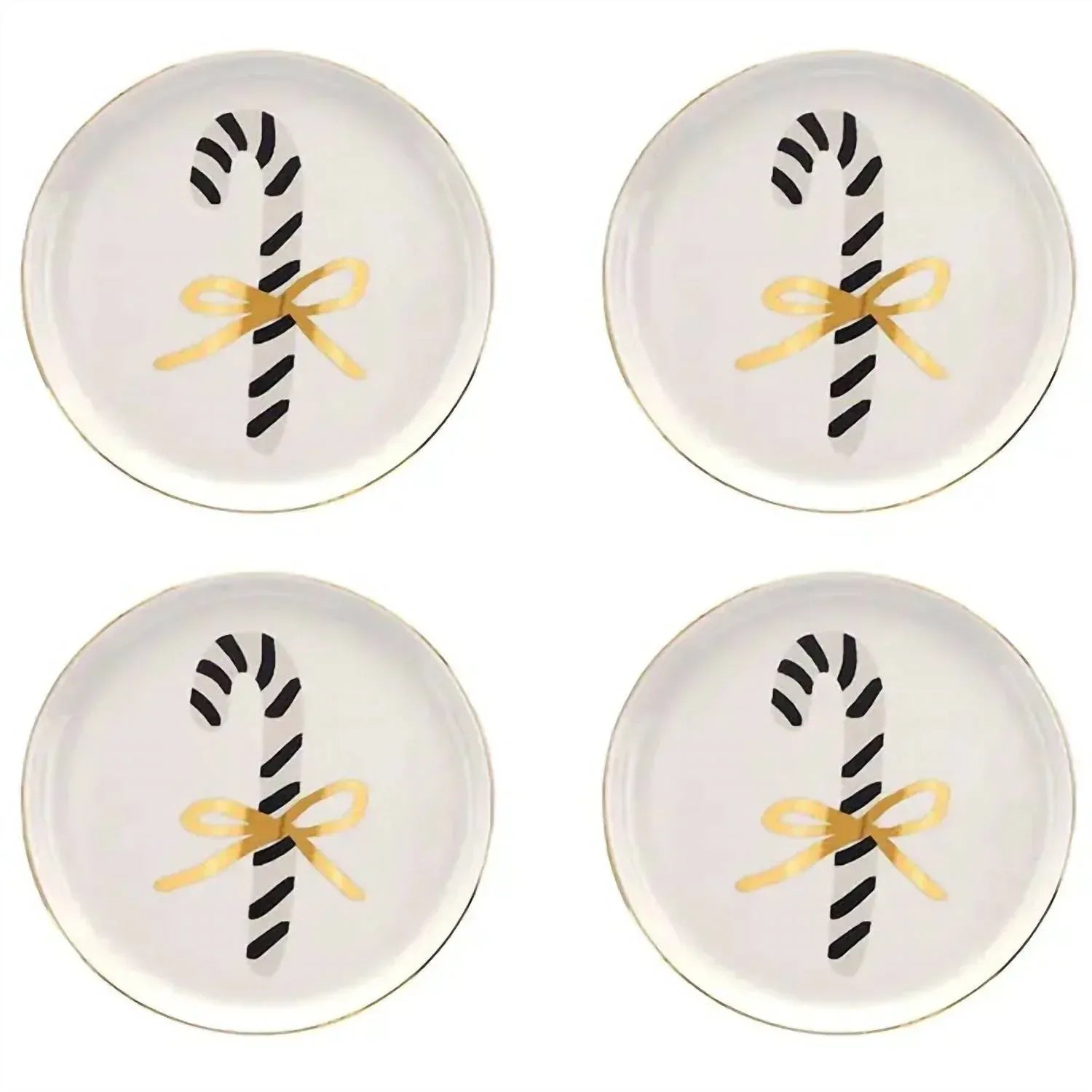 Santa Barbara Design Studio - Candy Cane Appetizer Plates Set - Rack Hunt