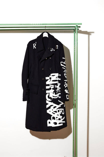 Unisex - Raygun Print Super Straight Overcoat