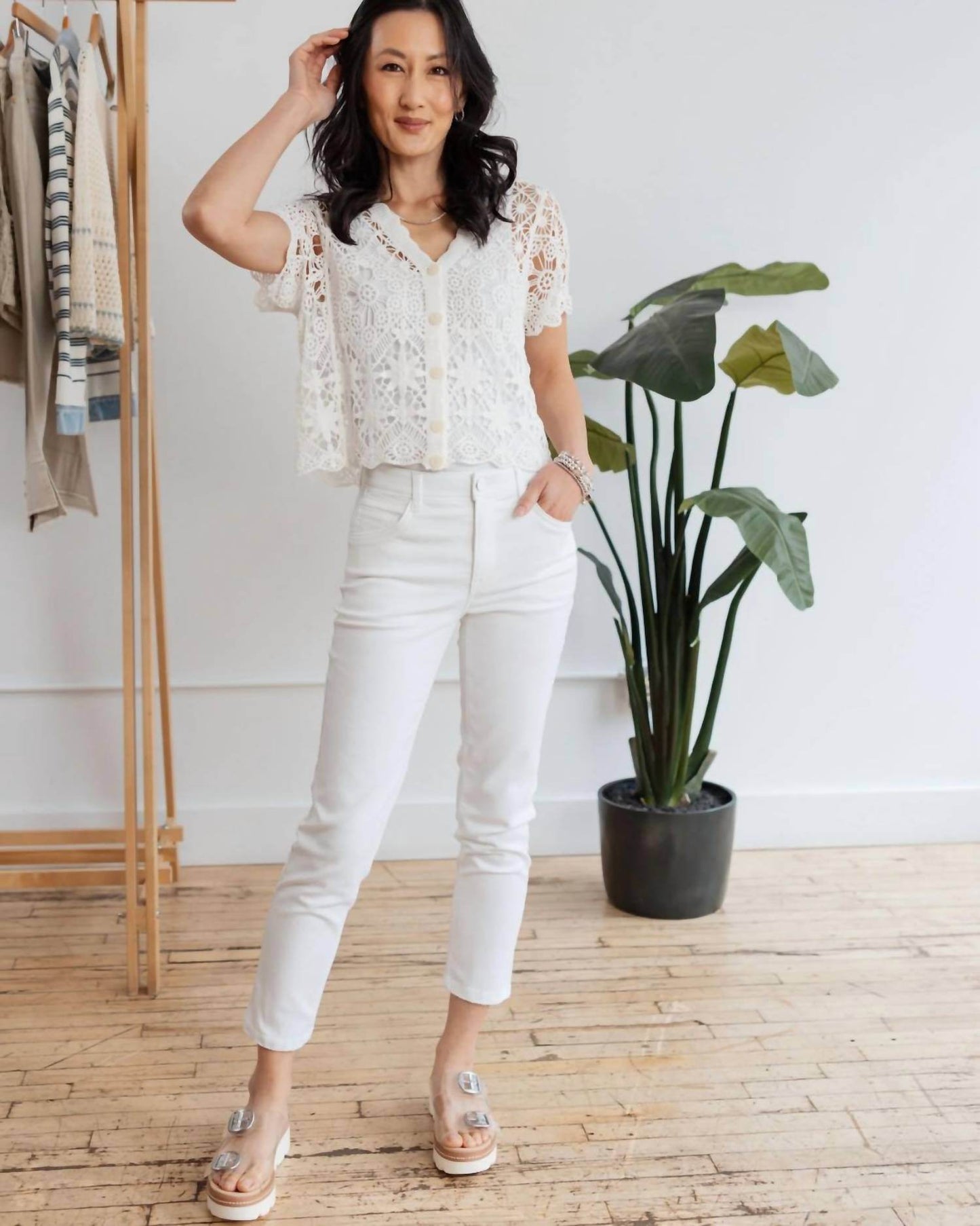 Mac & Me - High Rise Slim Straight Jeans - Rack Hunt -