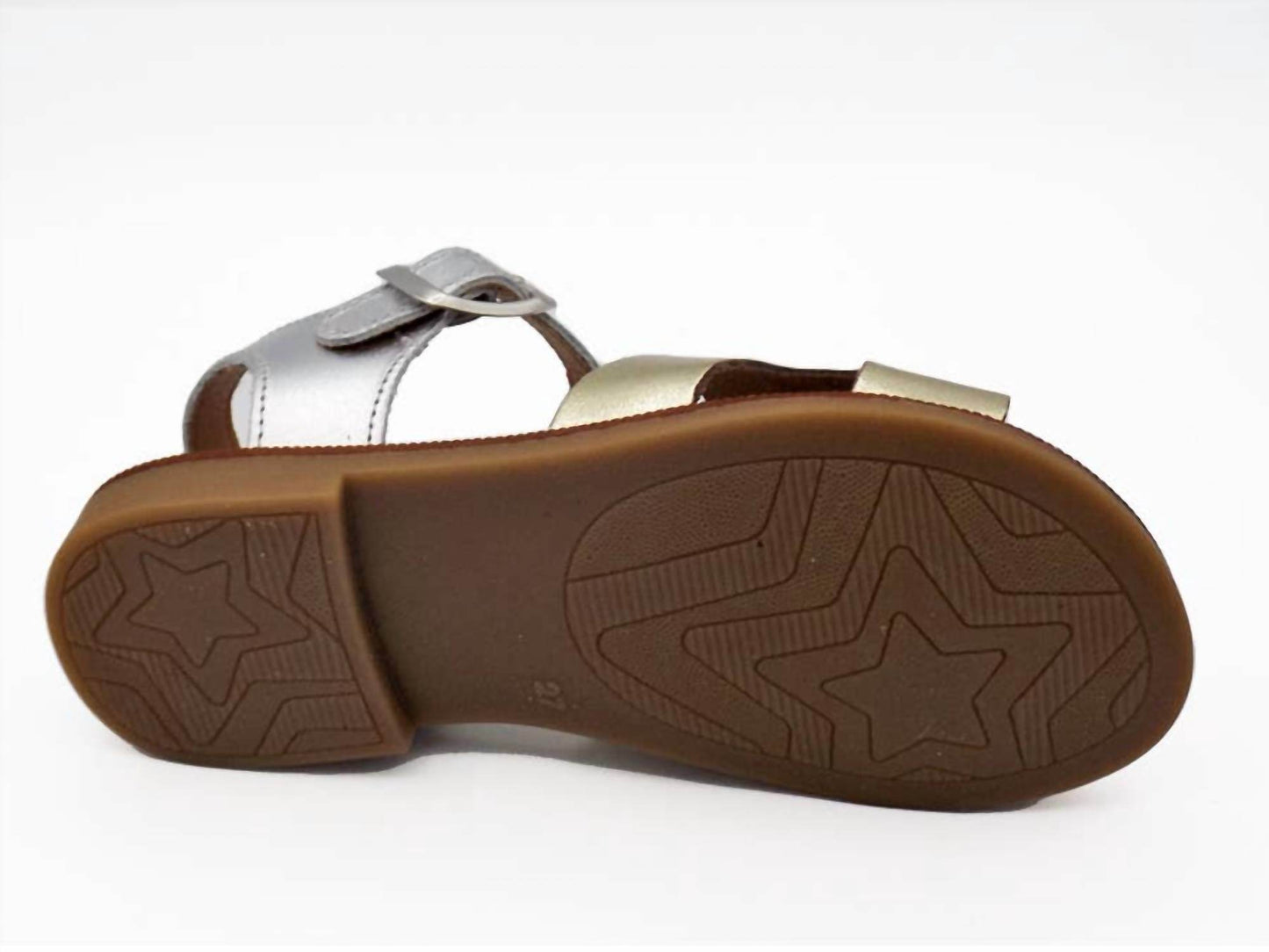 CALZADOS FERNANDEZ ALONSO SL - Girl's Metallic Leather Sandal - Rack Hunt -