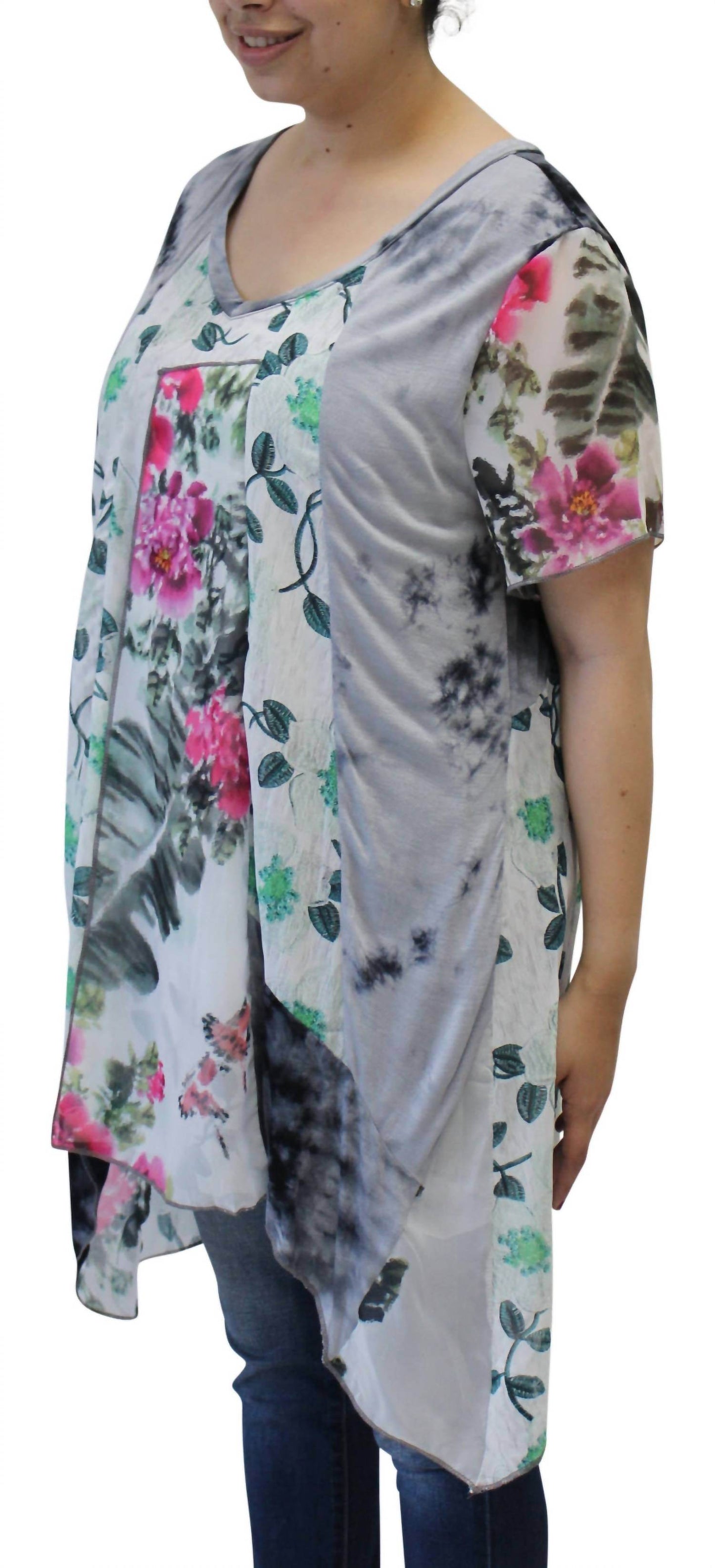 LV Collection - Patchwork Long Tunic Top - Rack Hunt