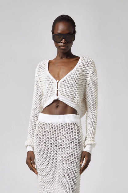 Pearl V-neck Cardigan
