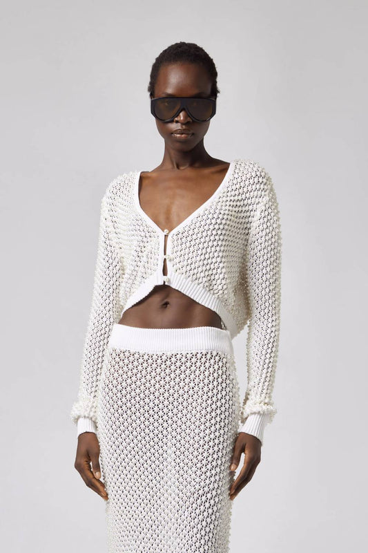 Pearl V-neck Cardigan
