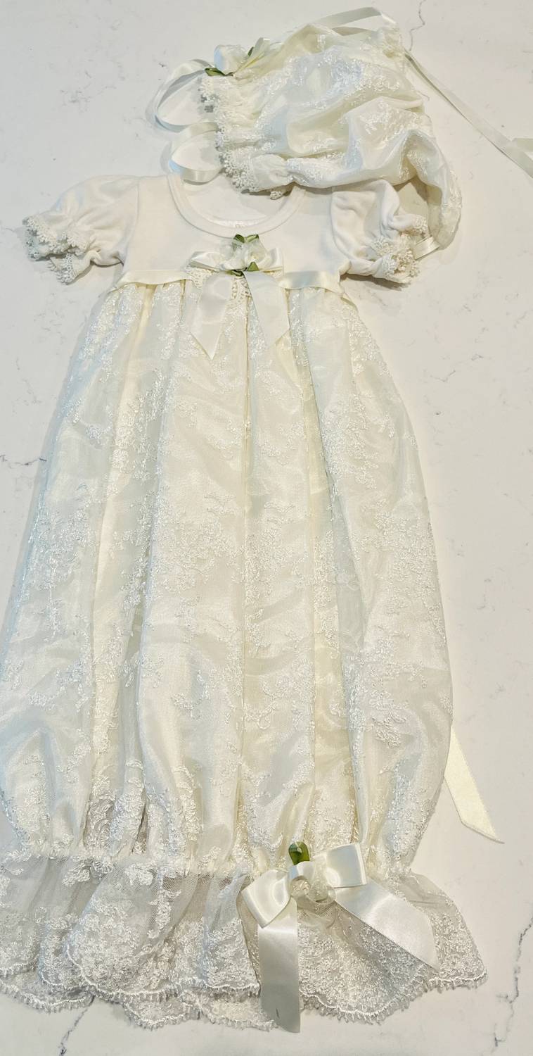Girl's Two Piece Lace Alana Sack With Hat