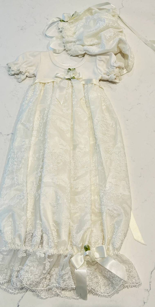 Girl's Two Piece Lace Alana Sack With Hat