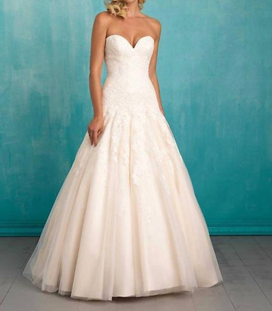 Strapless Lace Wedding Dress