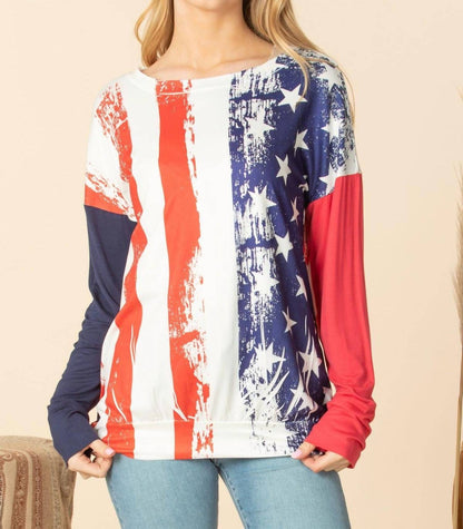 Stars & Stripes Long Sleeve Top