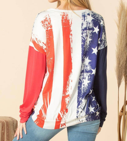 Stars & Stripes Long Sleeve Top