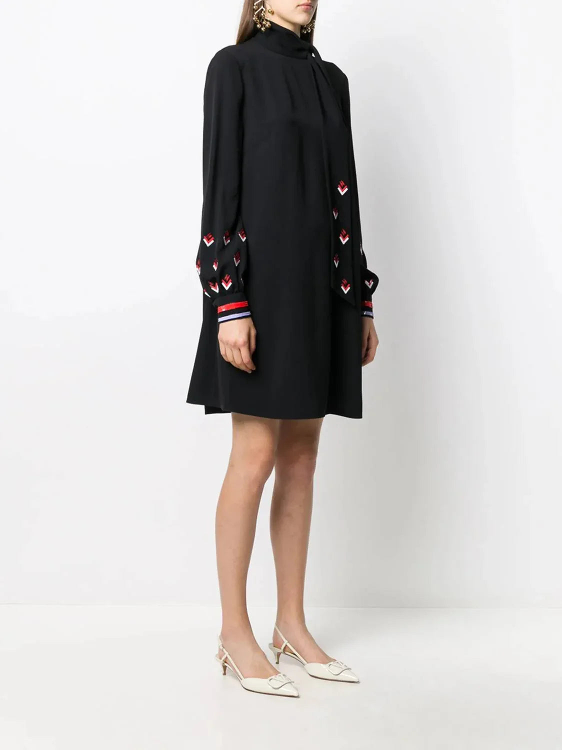 Valentino - Sequin Long Sleeve Dress - alternate view - Rack Hunt