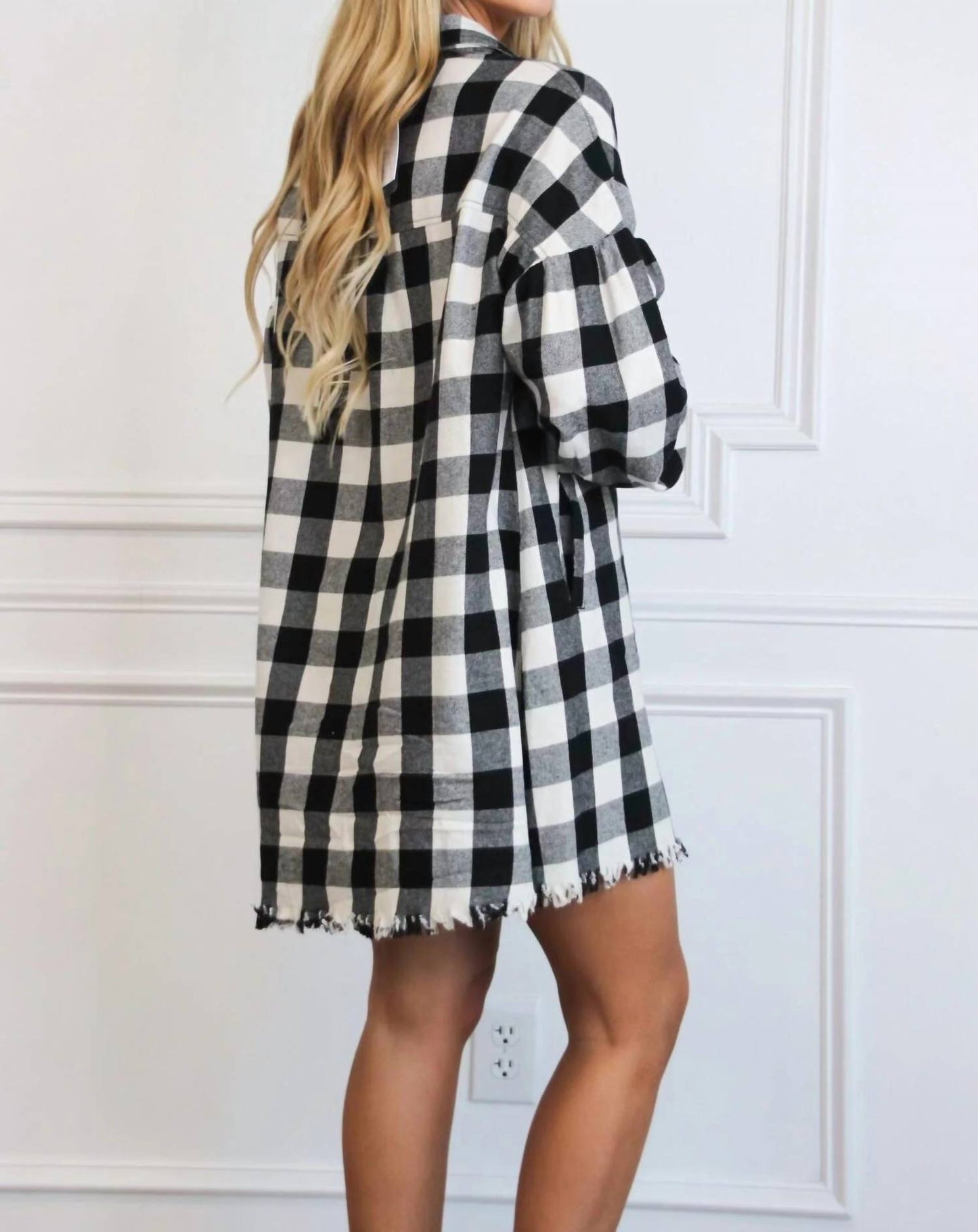 Pumpkin Patch Plaid Shirt Dress