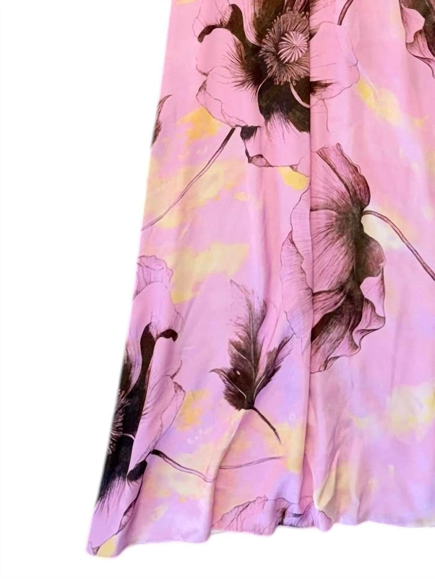 Women's Poppies Printed Halter Maxi Dress