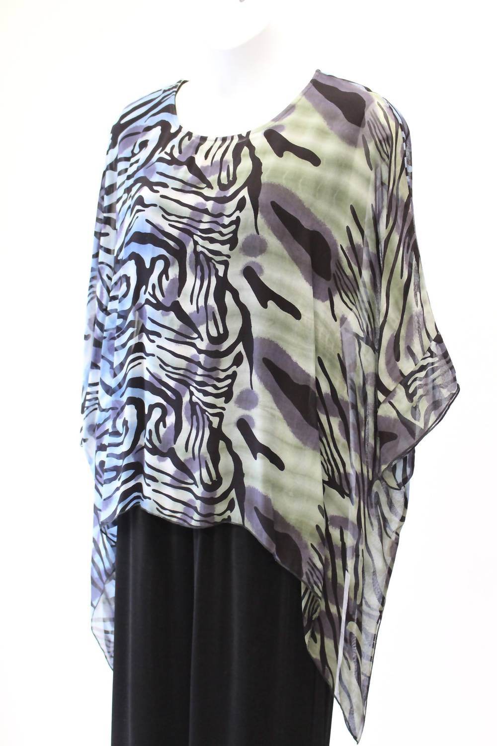 Sterling Styles - Women Wild Ombre Art to Wear Top - Rack Hunt -