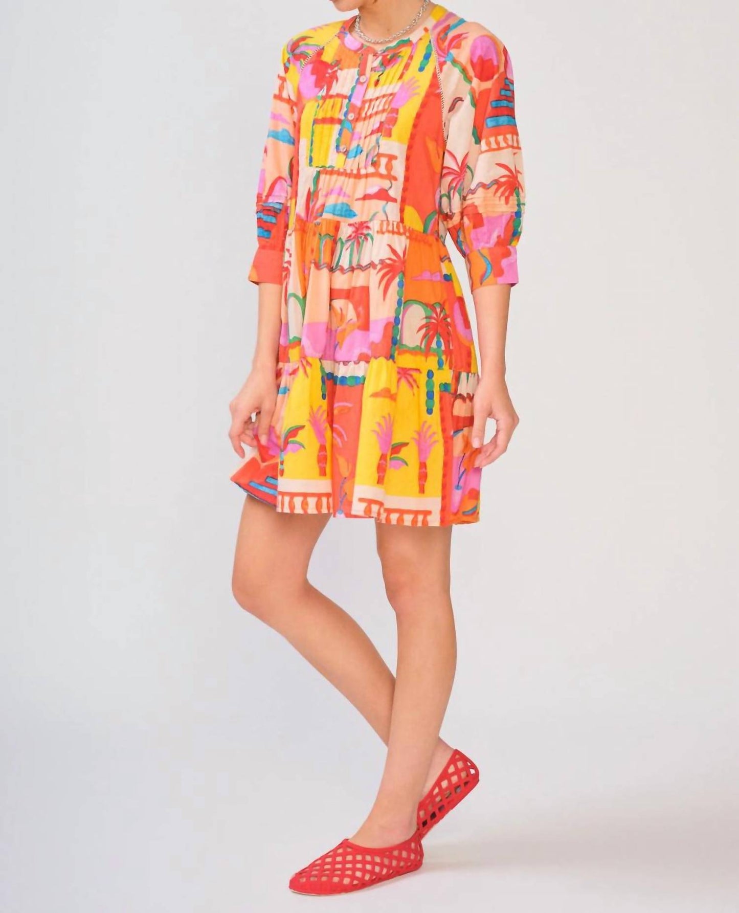 Yara Half Sleeves Mini Dress