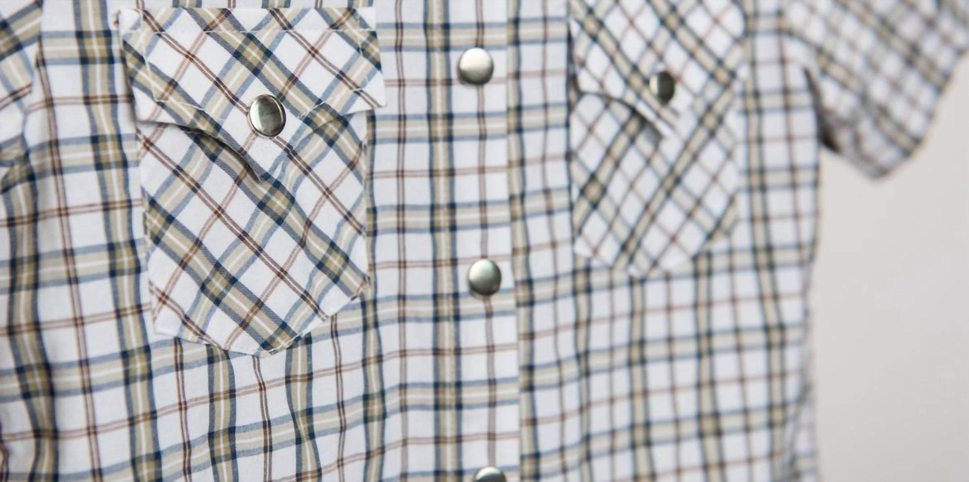 American Farm Company - Boys Youth Plaid Pattern Metal Snap Shirt - Rack Hunt -