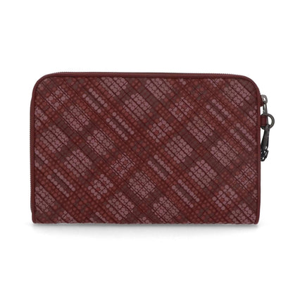Women's Intrecciato Polka Dot Document Case Wristlet