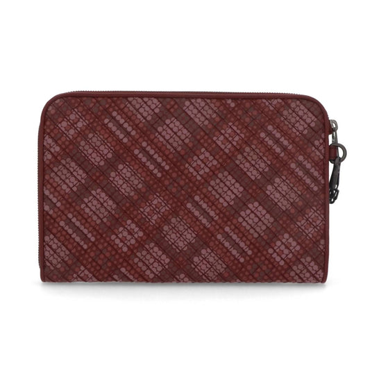 Women's Intrecciato Polka Dot Document Case Wristlet