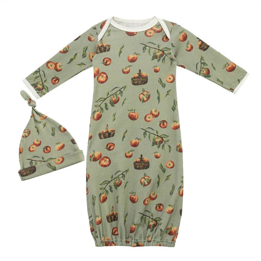 Organic Cotton Newborn Gown & Hat